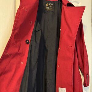 Lane Bryant London Fog Red Trench Coat 20W Cotton Blend